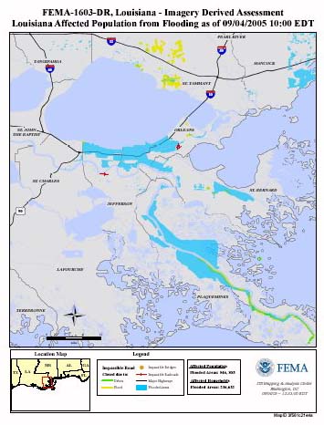 Louisiana Flooding map